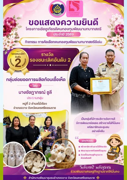 เรื่องเล่าชาวฉวาง : พช.ฉวาง ร่วมแสดงความยินดีคนกองทุนพัฒนาบทบาทสตรี รับรางวัลเชิดชูเกียรติ ประจำปี 2569